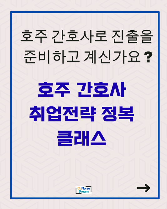 호주 간호사 취업 정복 강의